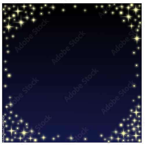 Cadre d'étoiles sur fond de nuit