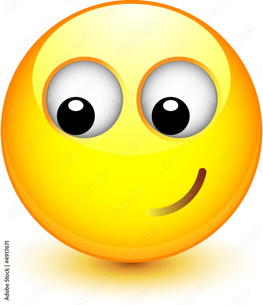 Fototapeta premium Smiley vectoriel, facilement modifiable !