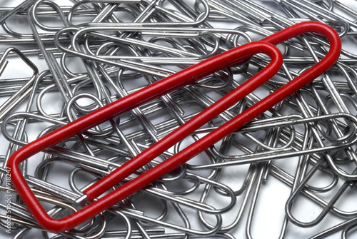 Big red metal paper clip