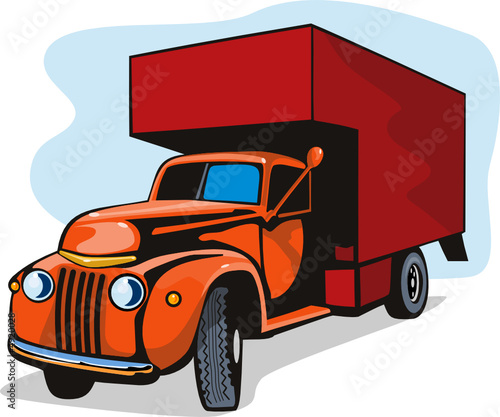 Vintage moving van