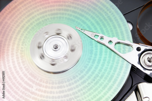 hard disk binary colorfull