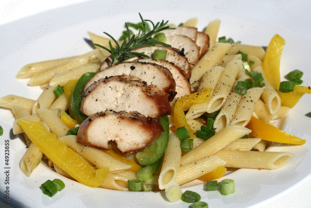 Pasta with Grilled Chicken and Peppers Pasta with Grilled Chicken and Peppers