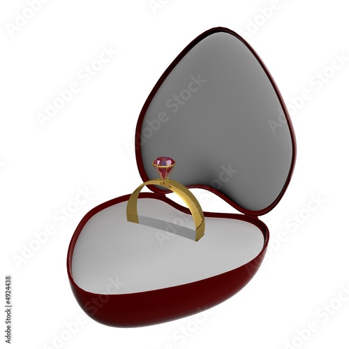 Gold ring with a stone in g...