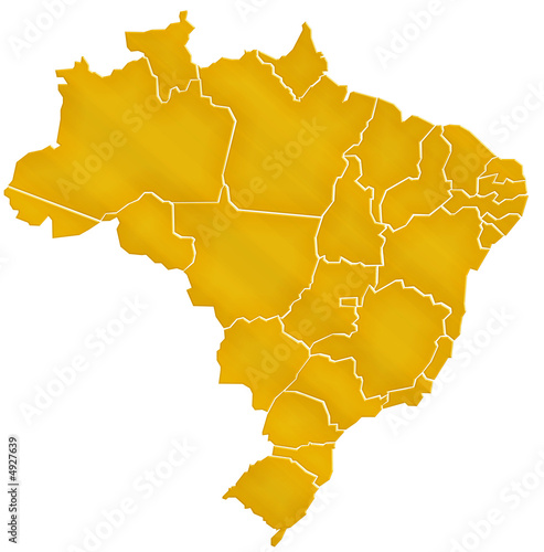 Carte Brésil Or  - Brasil Map
