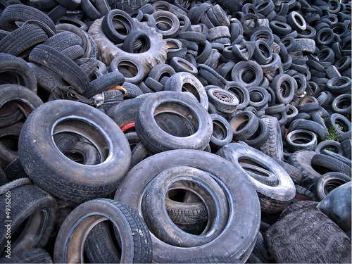 Landfill of tires