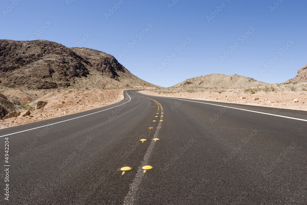 Long desert road