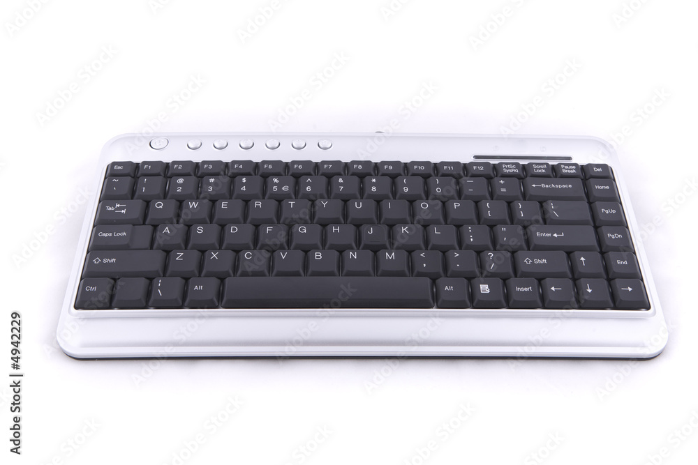 Computer keyboard on white background Computer keyboard on white background