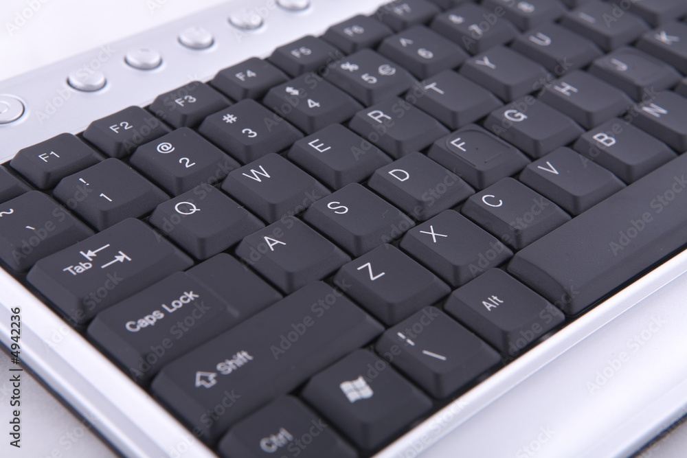 Computer keyboard on white background Computer keyboard on white background