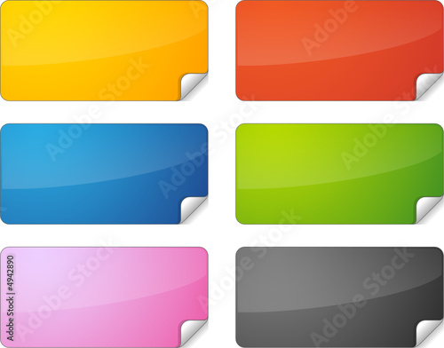Lot de notes autocollant vectorielles