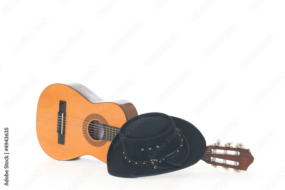 Fototapeta premium Country & Western guitar hat