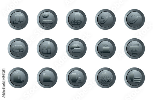 set of vector round icons f...