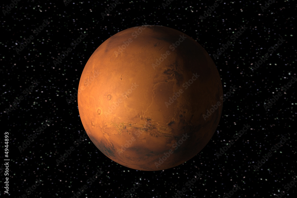 3d render of mars