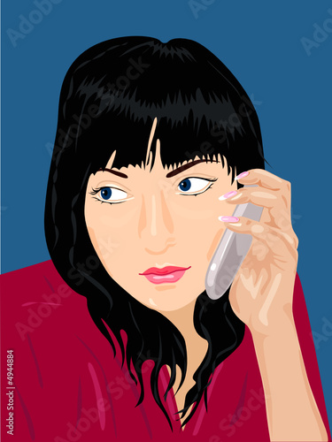 Portrait of girl with phone
