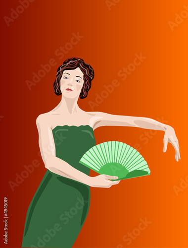 Dancing with fan