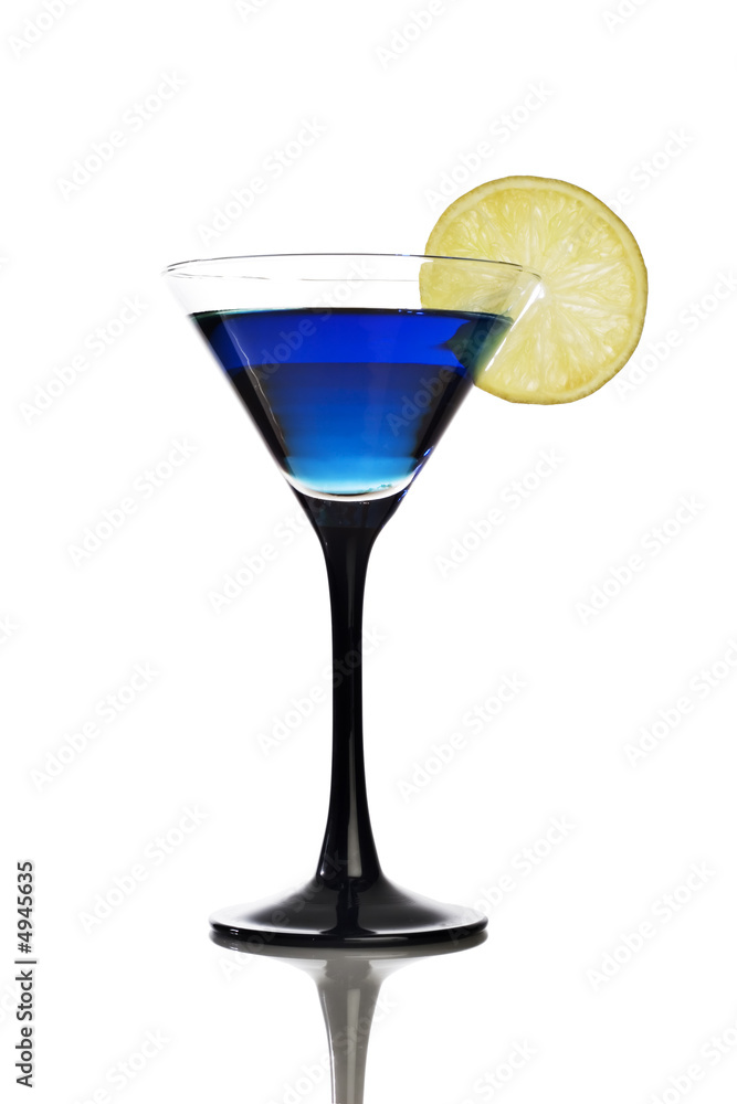 Cool blue cocktail