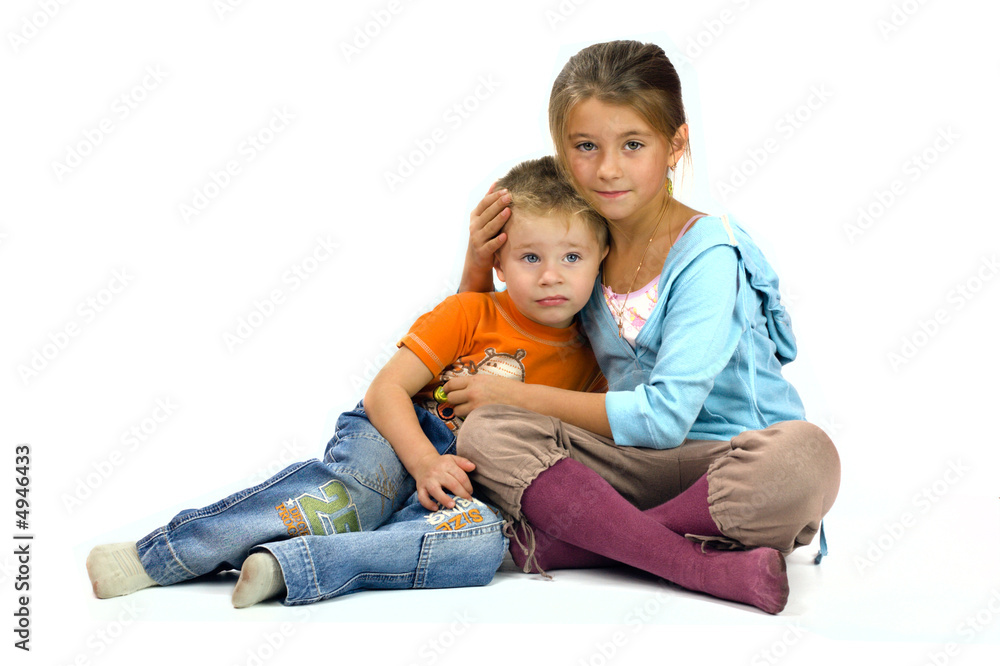 Sister helps her brother