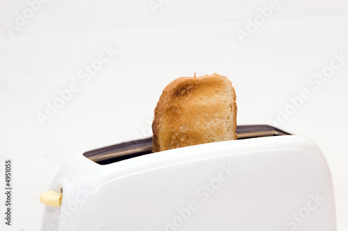 Toaster with two slices of bread 
