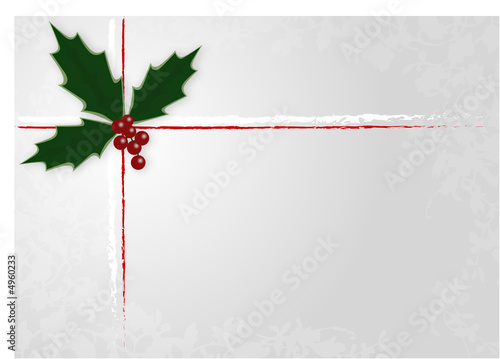 Cartolina di Buon Natale con vischio