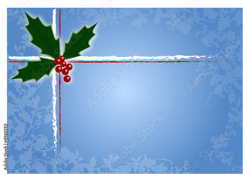 Cartolina di Buon Natale con vischio