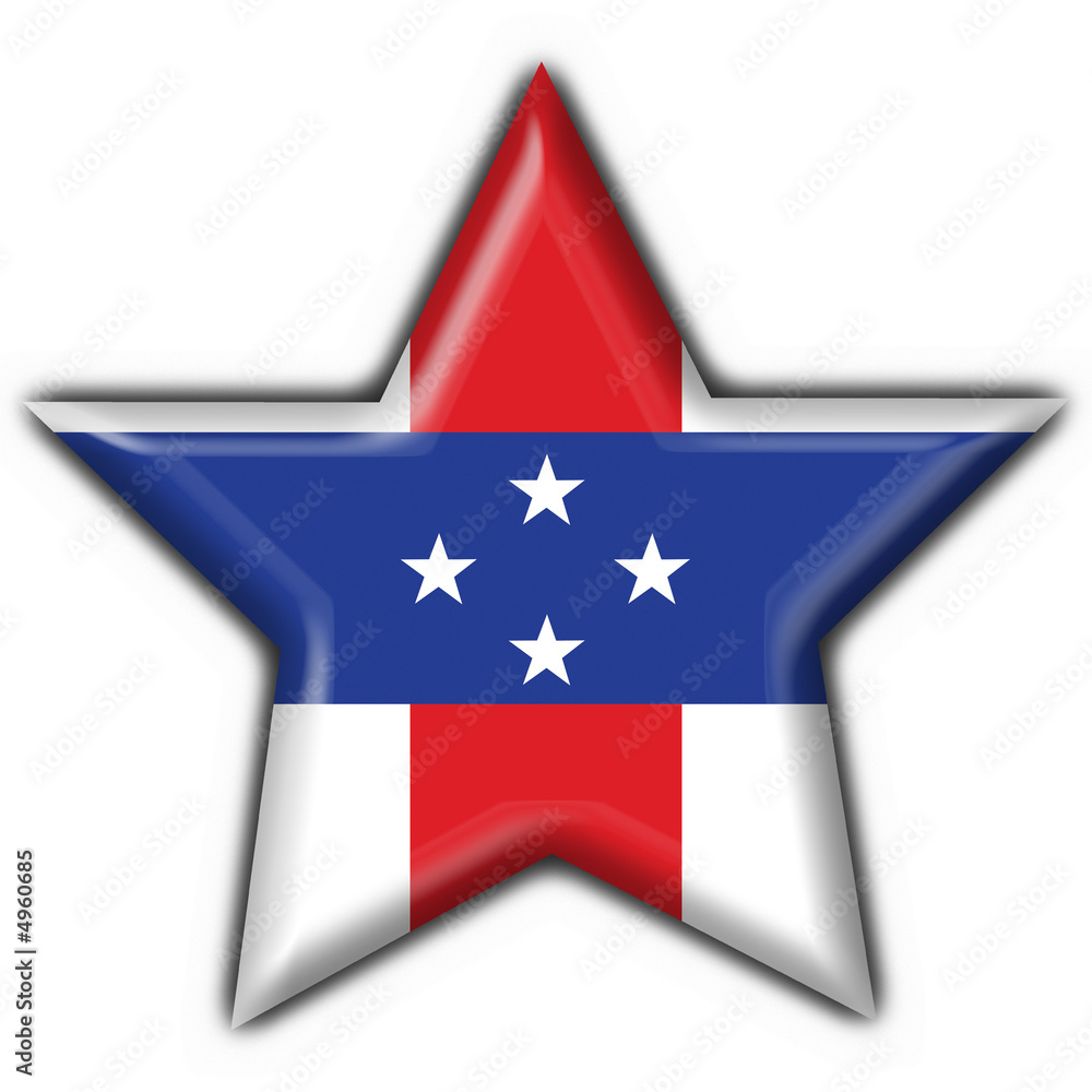Netherlands Antilles button flag star shape Netherlands Antilles button flag star shape