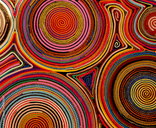 Colourful details of a carpet