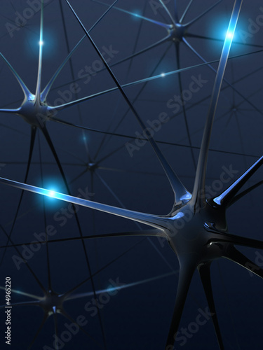 Some hardwired neurons, transferring pulses. photo