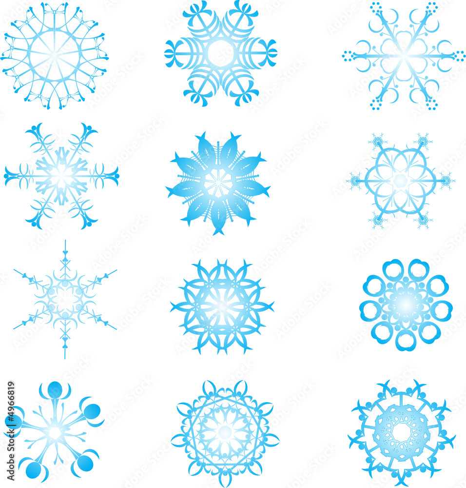 Blue snowflakes