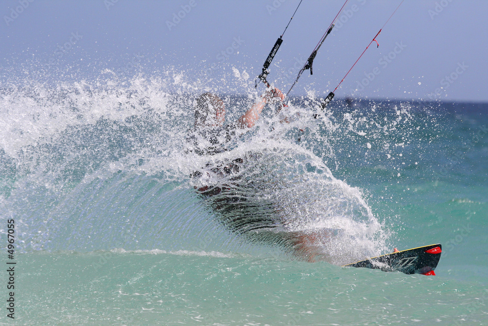 Obraz premium Kitesurfen
