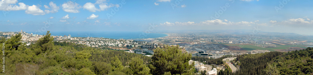 Panorama of Haifa city, Israel