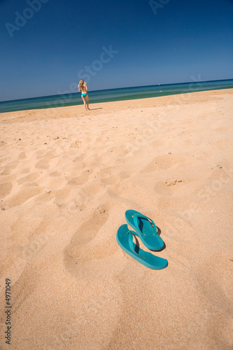 thongs in the sand