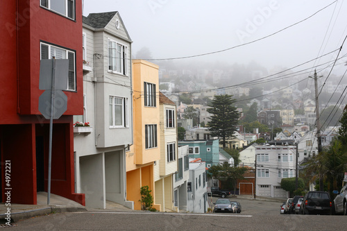 Canvas Print Foggy morning in San Franciso