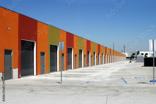 Slika na platnu Colorful storage space boxes