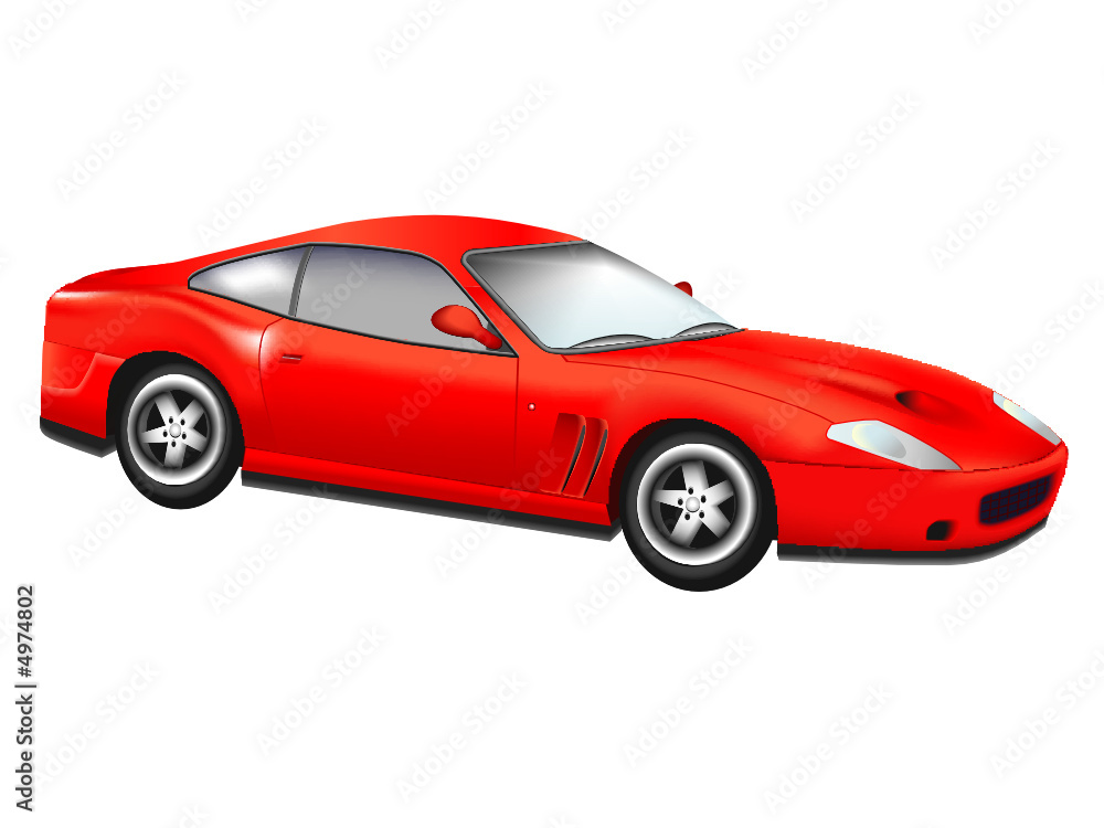 sports red car 