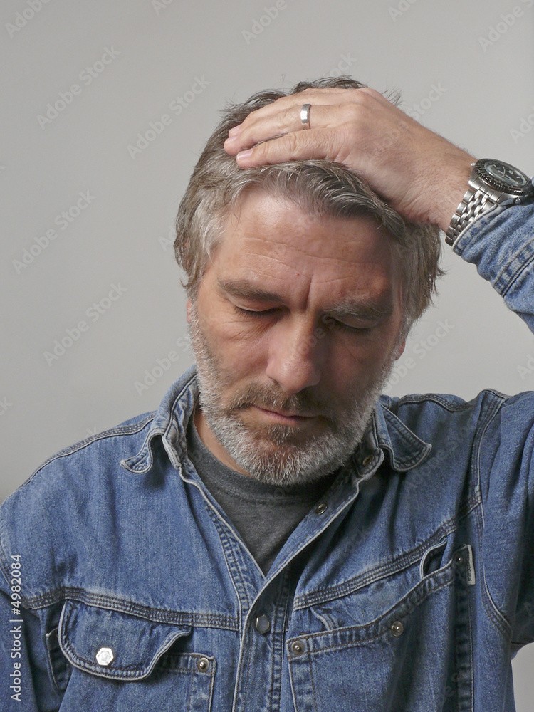 Obraz premium Mann mit verschiedener Mimik