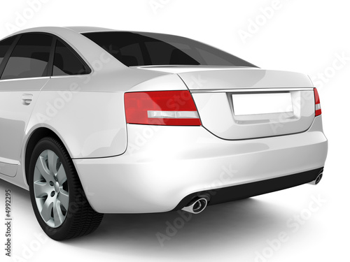 Silvery Business-Class Car