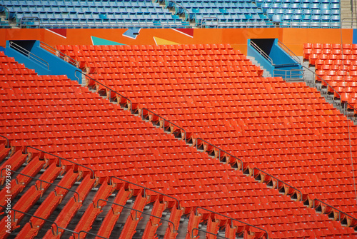 Canvas Print Orange stadium seats