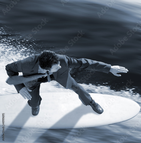 surfing businessman