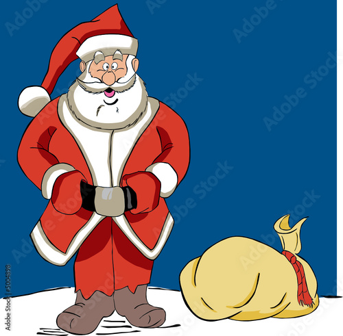 Weihnachtsmann mit Geschenken