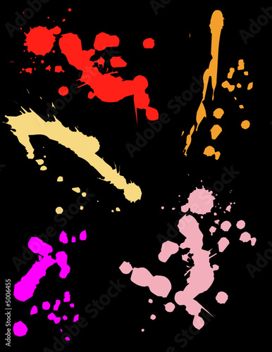Various abstract splashes set. Vector format
