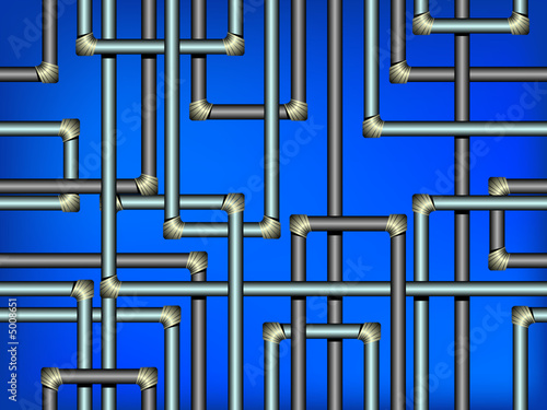 Seamless pattern with pipes