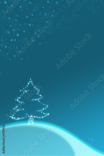 blue winter and christmas illustration