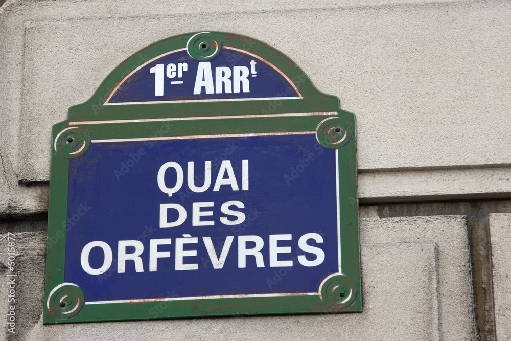 Plaque Quai des Orfèvres - Paris