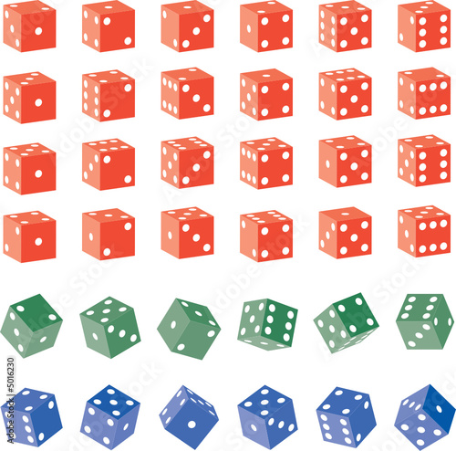 Various Colored Dice