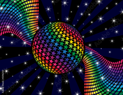 Rainbow Disco Background