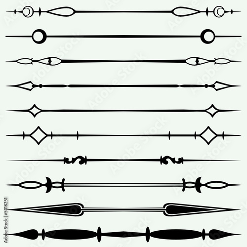 Ten Dividers with Flourishes