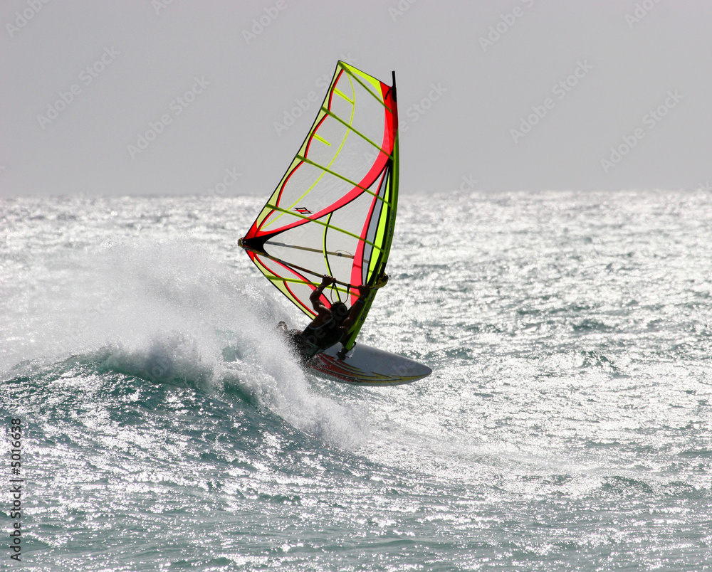 Naklejka premium Windsurfen