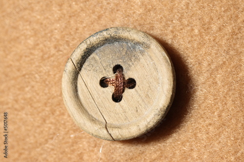 old wooden button