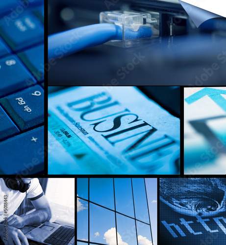 Business/technology collage
