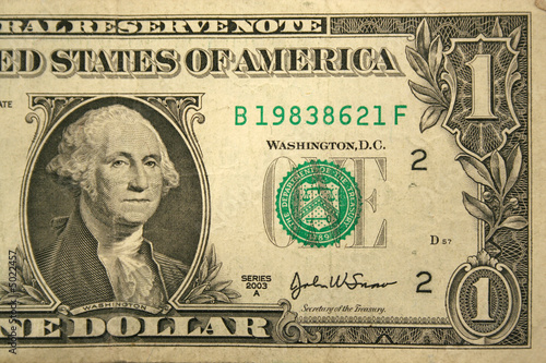 Front Half one dollar bill