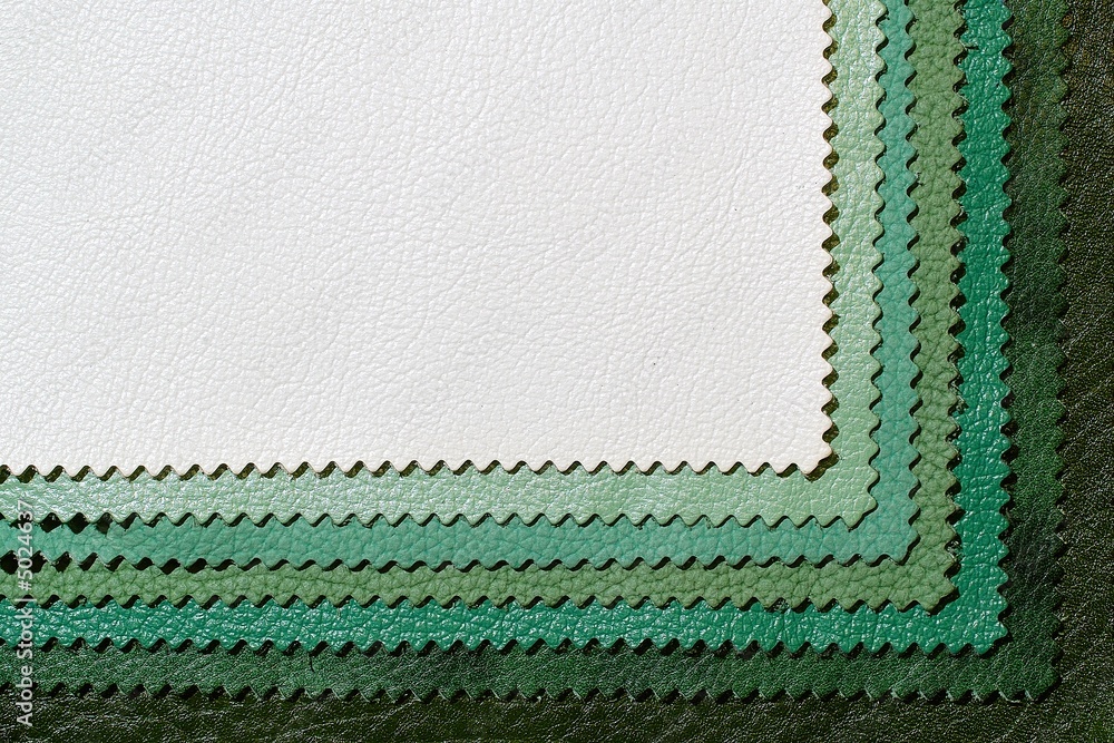 Green colors of leather Green colors of leather
